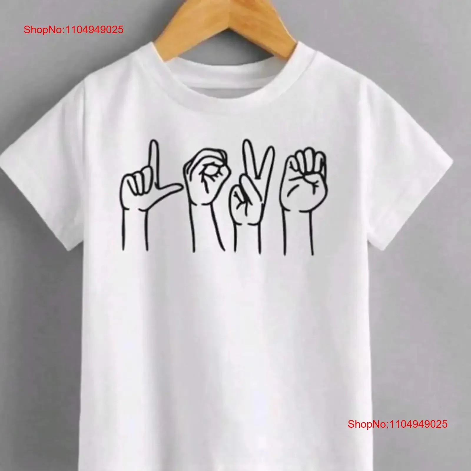 Gebärdensprache Love T-Shirt Saint Valentin des Signes Amour TAXES INCLUSED zum Verkaufspreis Vintage Washed Comfortable Soft