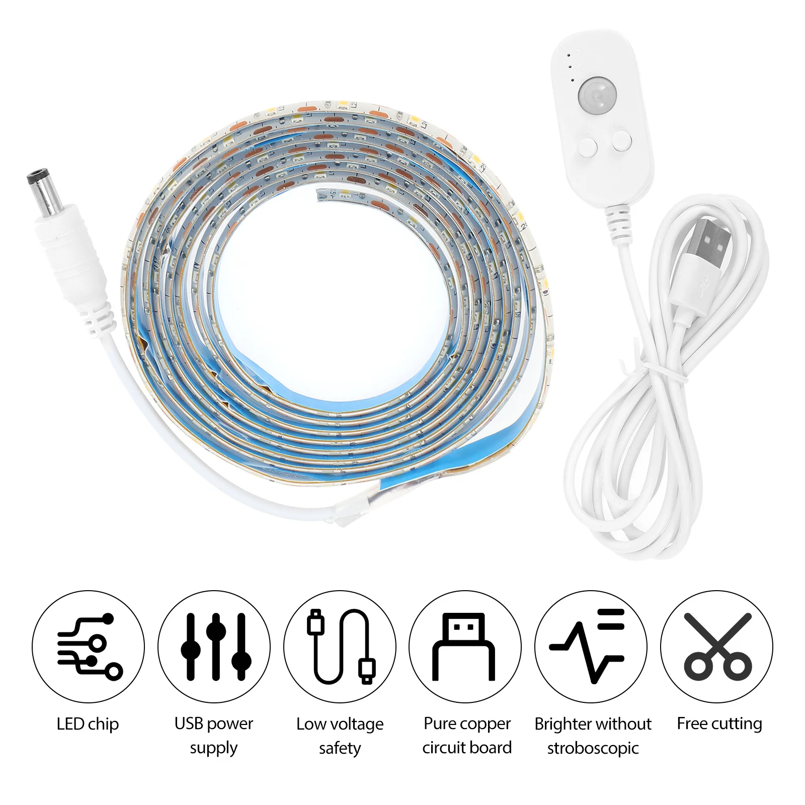 

Smart Led Strip Light Waterproof Motion Sensor Lamp For Wardrobe Kitchen Under Bed Closet Cabinet String Lighting