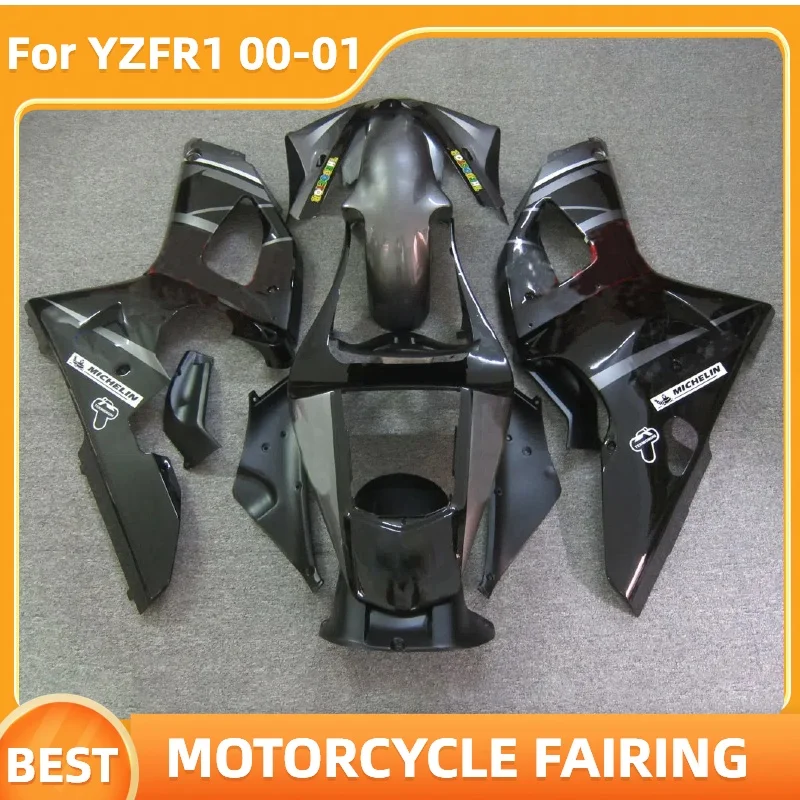 Great Hight Fairings kit for 2000 2001 YAMAHA YZFR1 00 01 YZF1000 1000CC YZF-R1 Silver Injection Motorcycle Aftermarket