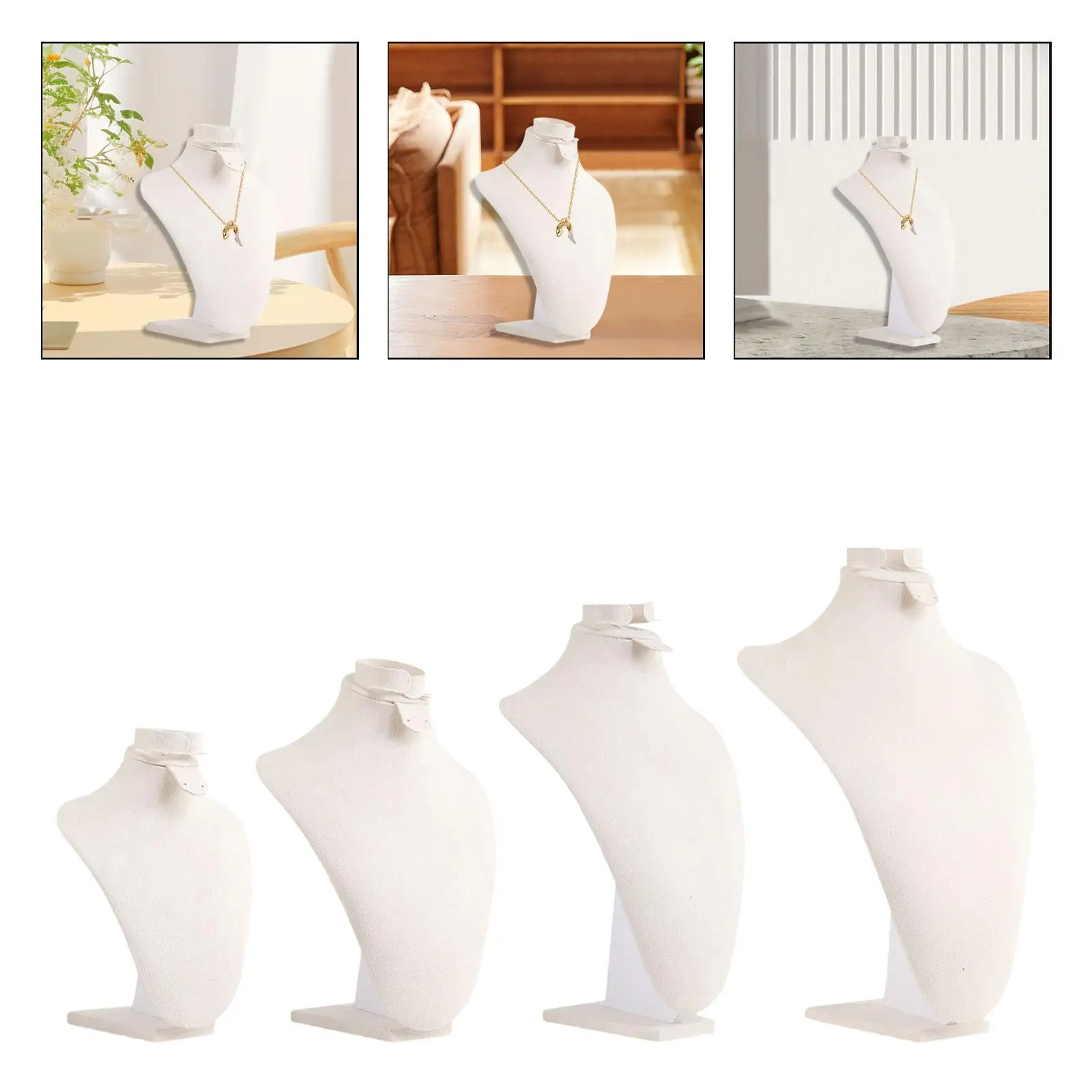 

Jewelry Display Stand Decoration Multifunctional Cloth Organizer Holder Necklace Bust for Girl Store Desktop Collection Personal