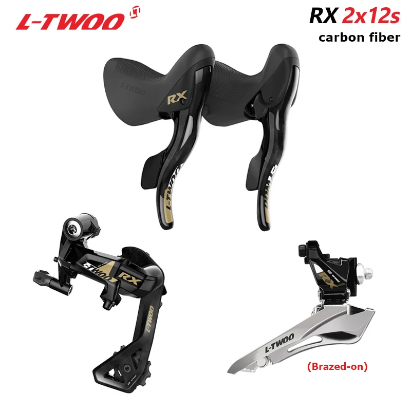 LTWOO RX 2X12 24 Speed Derailleurs Groupset for Road Bicycle Carbon Fiber Front Rear Derailleur Road Bike Kit Compatible Shimano