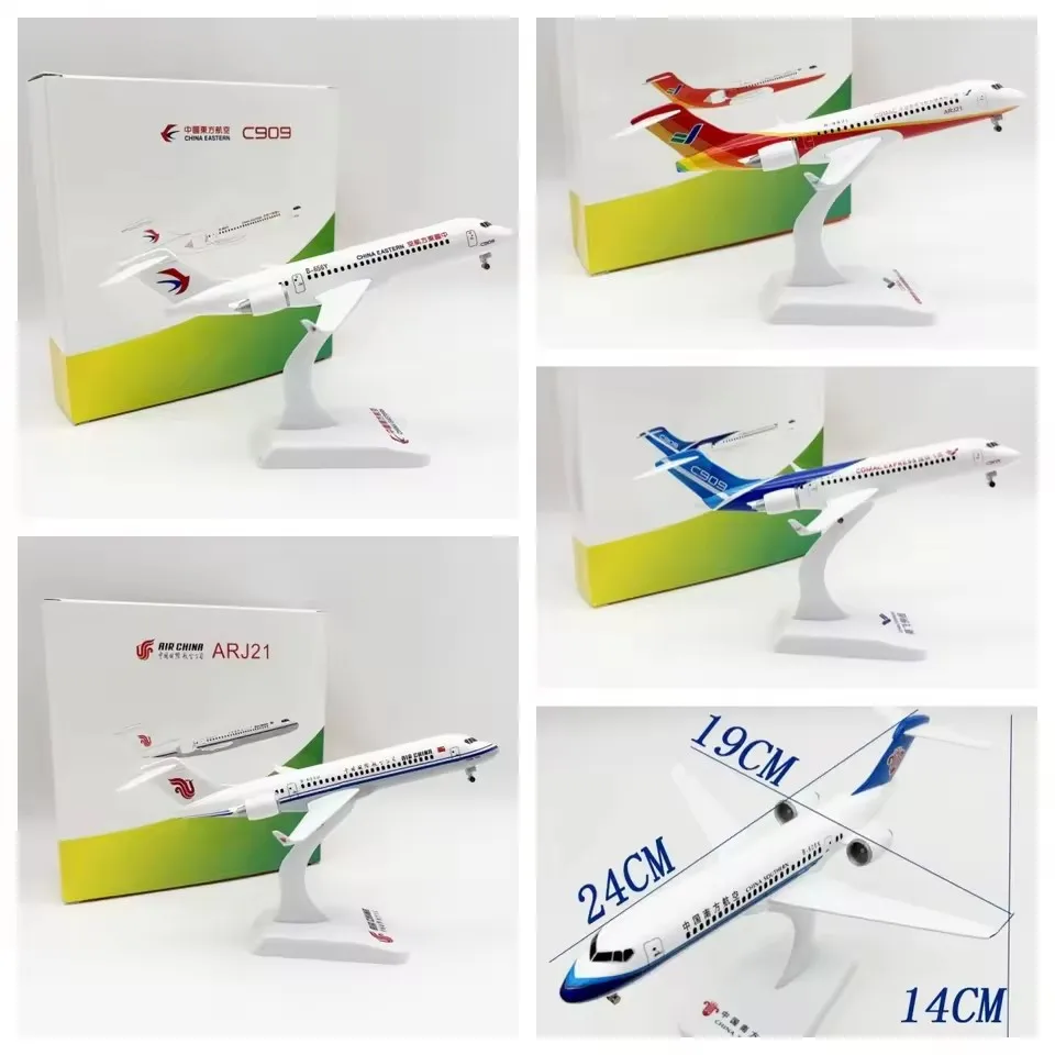 24cm Plane Model C909 Series China Commercial Model Airplanes Alloy Metal Aircraft & Landing Gears Arj21 Comac Plane Model decor