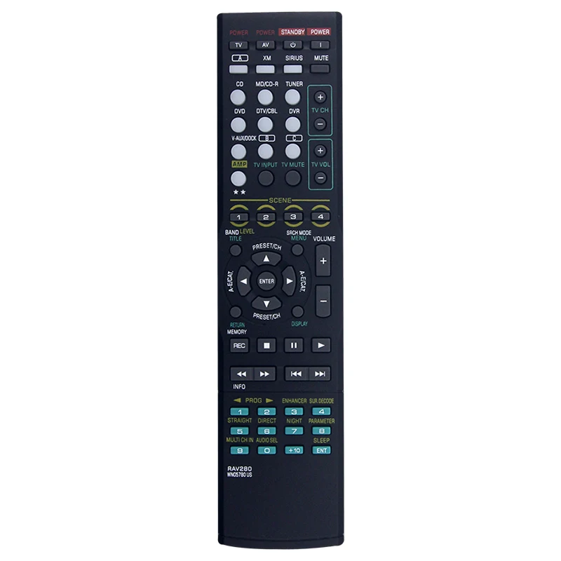 Compatible with Audio HTR-6140BL, RX-V463 RX-V463BLY RAV283 RAV284 WN05810 RX-V365 remote controls, RAV280 WN05780 spare parts