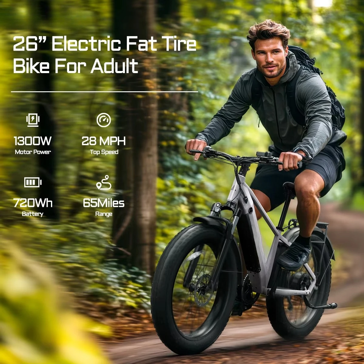 SXLL Yeestep F612 دراجة الطريق الكهربائية للبالغين PAS 7 سرعات مريحة دراجة كهربائية جبلية مع محور خلفي بدون فرش 1200 وات #3