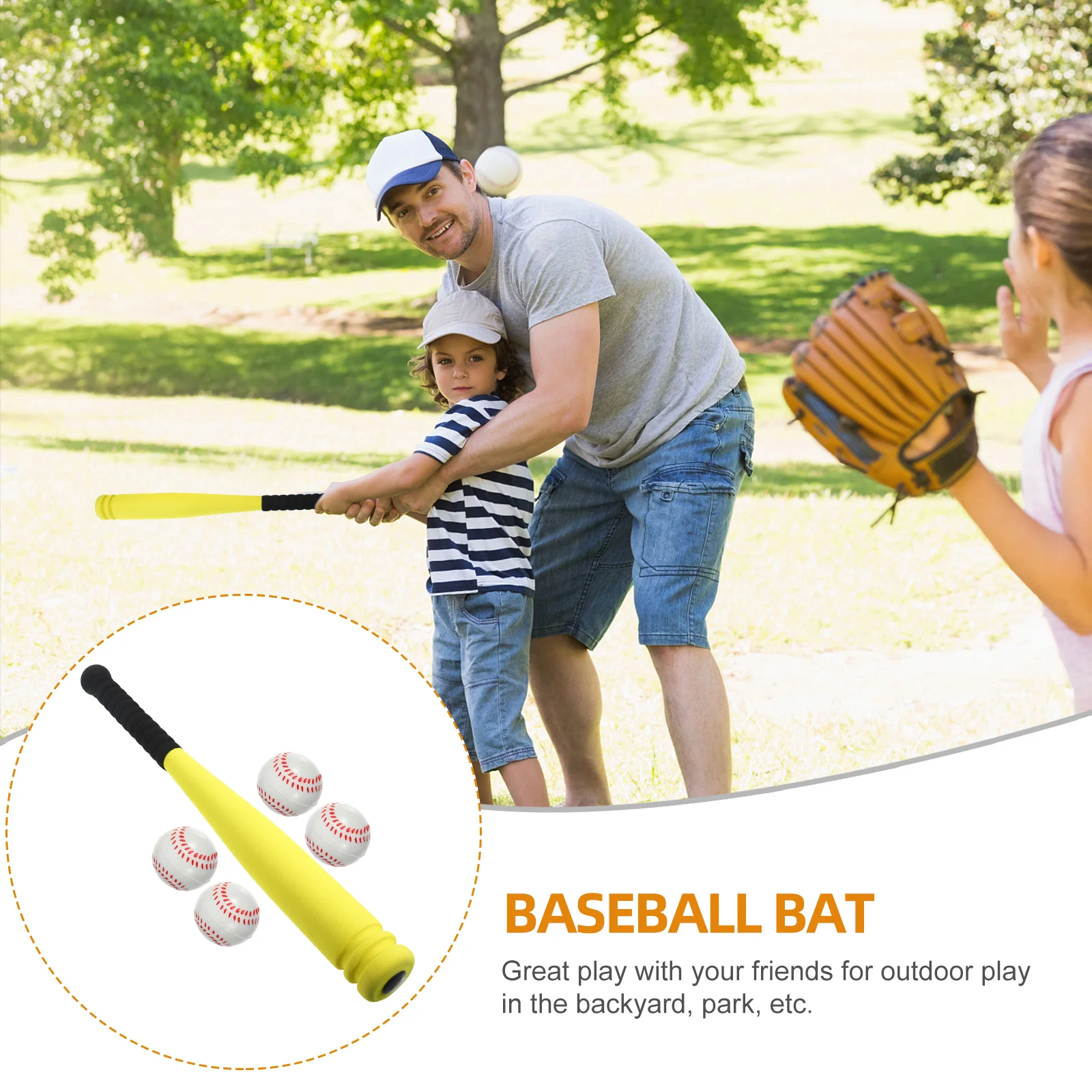 Baseball Training Set Toddler Toys for Toddlers Interactive Kit Suit Plastic Outdoor Bat Interesting Child Gifts