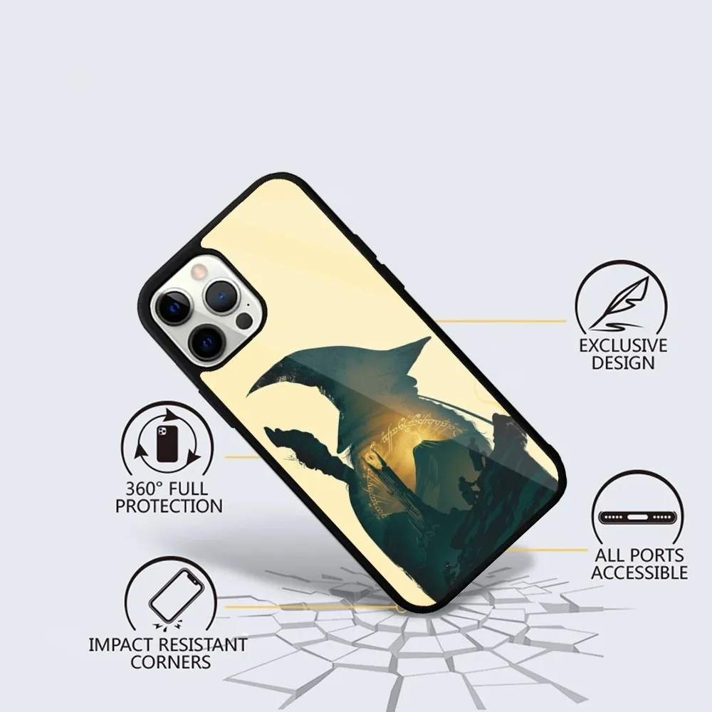 The L-Lord Movie Of the R-Rings Phone Case For iPhone 15,14,13,12,11,Plus,Pro,Max Mini Magsafe Magnetic Wireless Charging