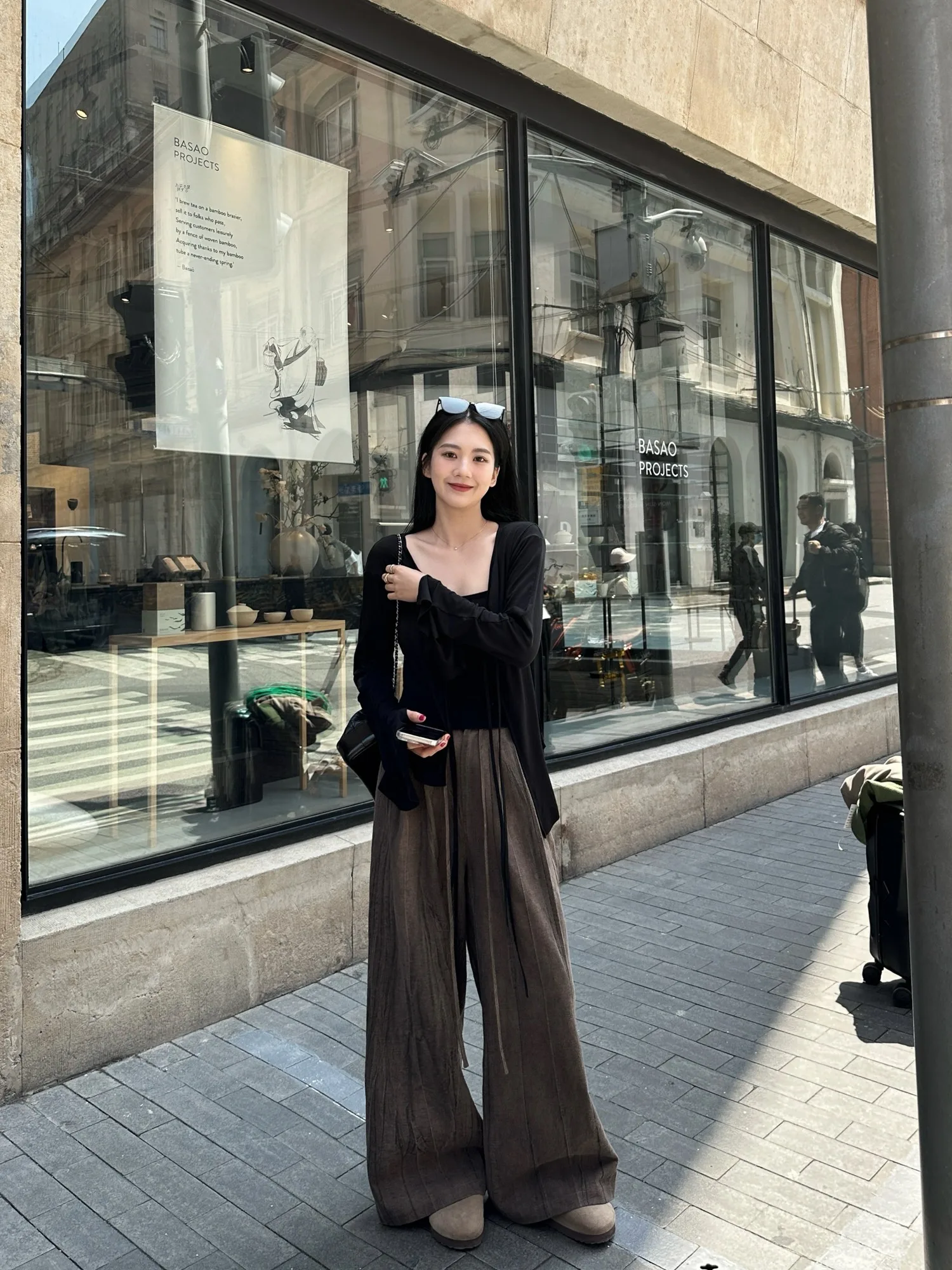 

Classic Airy Comfortable Wide Leg Pants Linen Material Loose Fit Casual Trousers for Women Breathable Draped Sle Commute Fa...