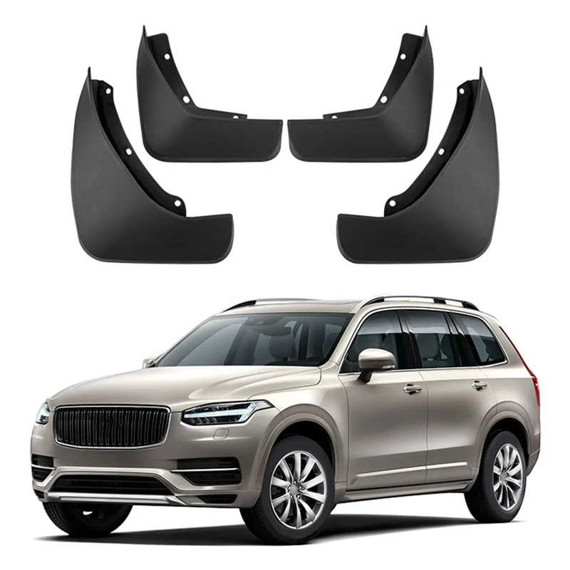BB 4Pcs Car Front+Rear Wheel Flaps Guard For VOLVO XC90 2015-2023 Fender Splash Flap Mudguards