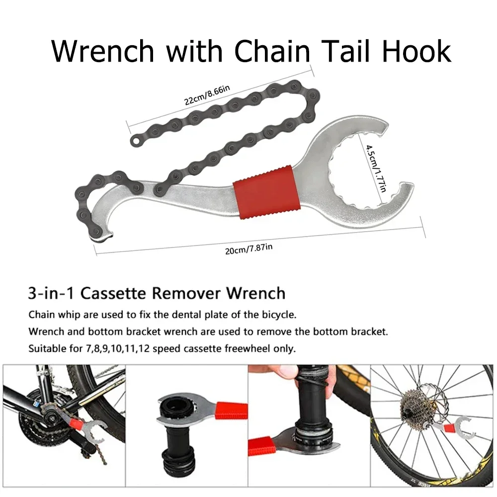 Bicycle Repair Tool Kits Chain Breaker Crank Puller Outdoor Cycling Pedal Remover Puller Bike Tools Set MTB Bicycle Accessories image 2