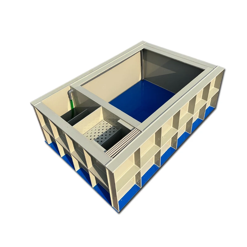 

Large thickened koi fish pond central suction fish tank fish pond seafood side filter silent filter system breeding