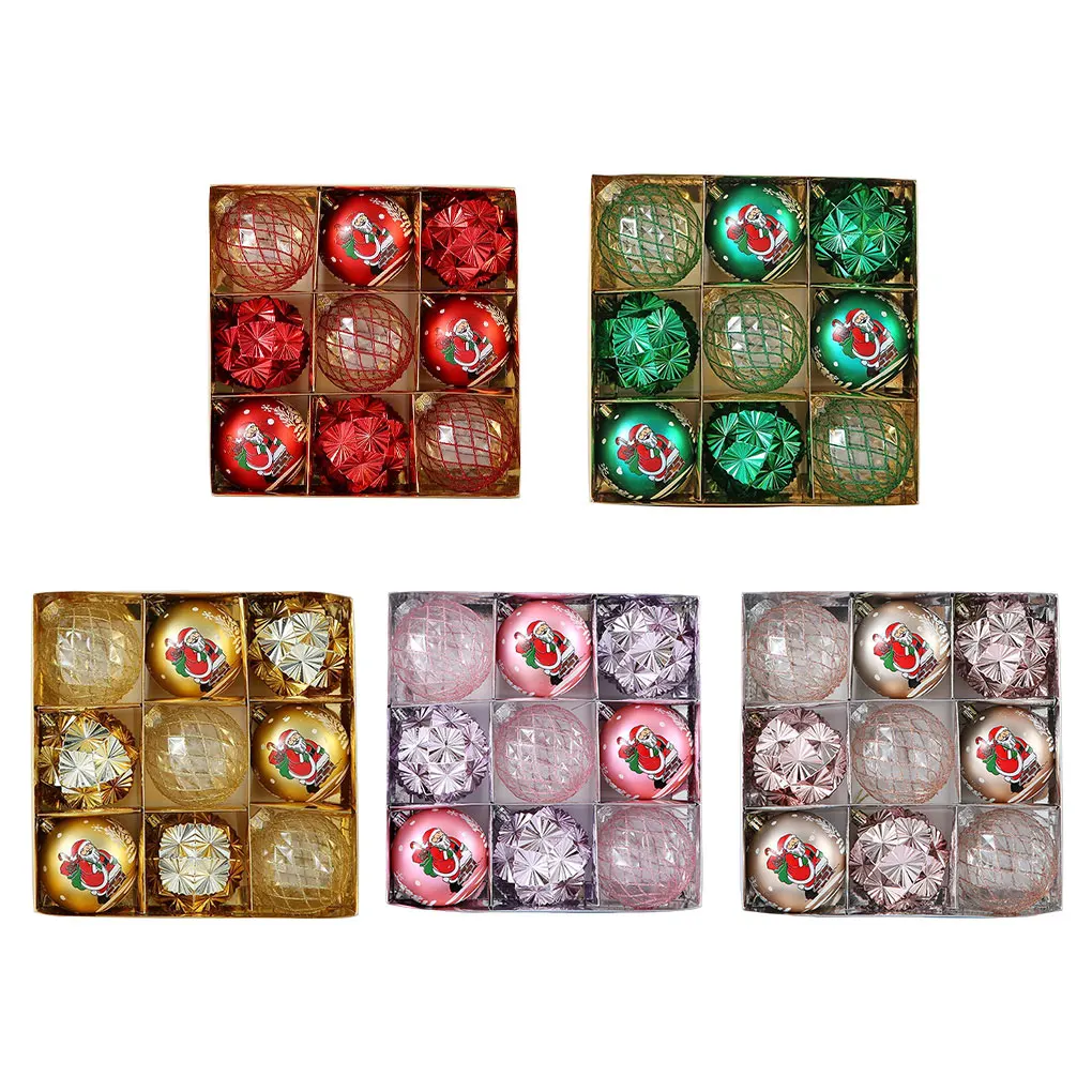 ABS Christmas Tree Decor Ornament Decoration Set Sparkling Balls For Home Ornaments With Bright