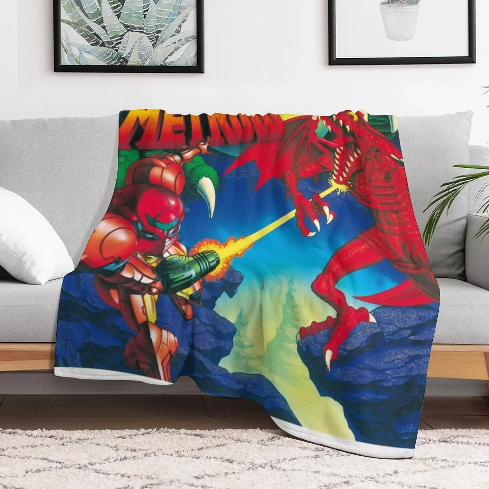 Retro Super Metroid Throw Blanket for winter Sleeping Bag Blankets