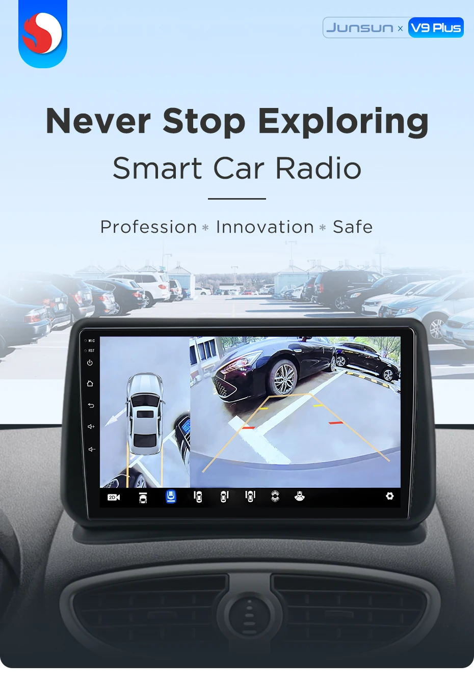 Junsun 360 Autokamera Autoradio für Renault Clio 3 2005-2014 Kabelloses CarPlay Android Auto Stereo GPS Navi RDS FM BT SWC Multimedia 2 DIN 4G-LTE WIFI Bluetooth 360 System Auto-Stereo-Navigation Intelligente Systeme – Detail 3