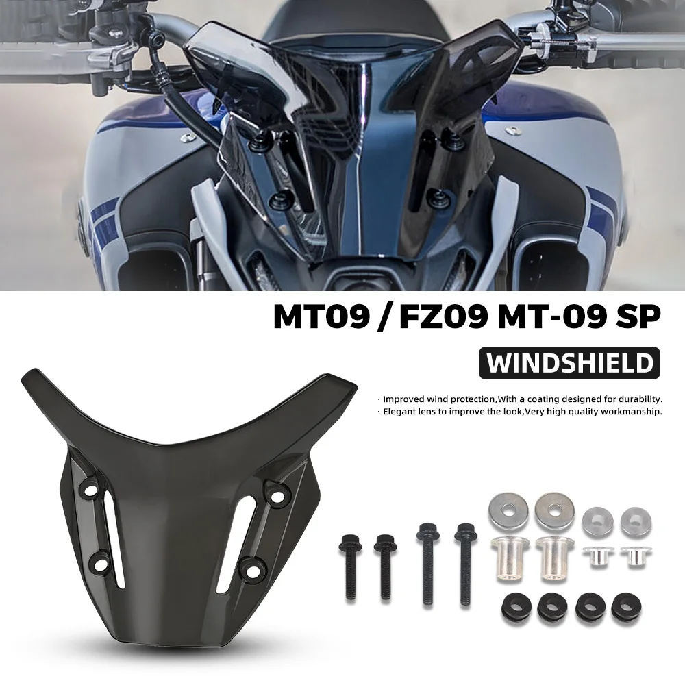 Für Yamaha MT-09 SP 2021 2022 2023 Motorrad Windschutzscheibe Risen Wind Bildschirm Front Spoiler Air Deflektor Bildschirm MT 09 SP MT 09 SP