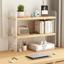 Desktop Storage Rack Acrylic Desk Bookshelf Student Dormitory Organize Shelves Office Workstations Multi Layer Storage Organizer