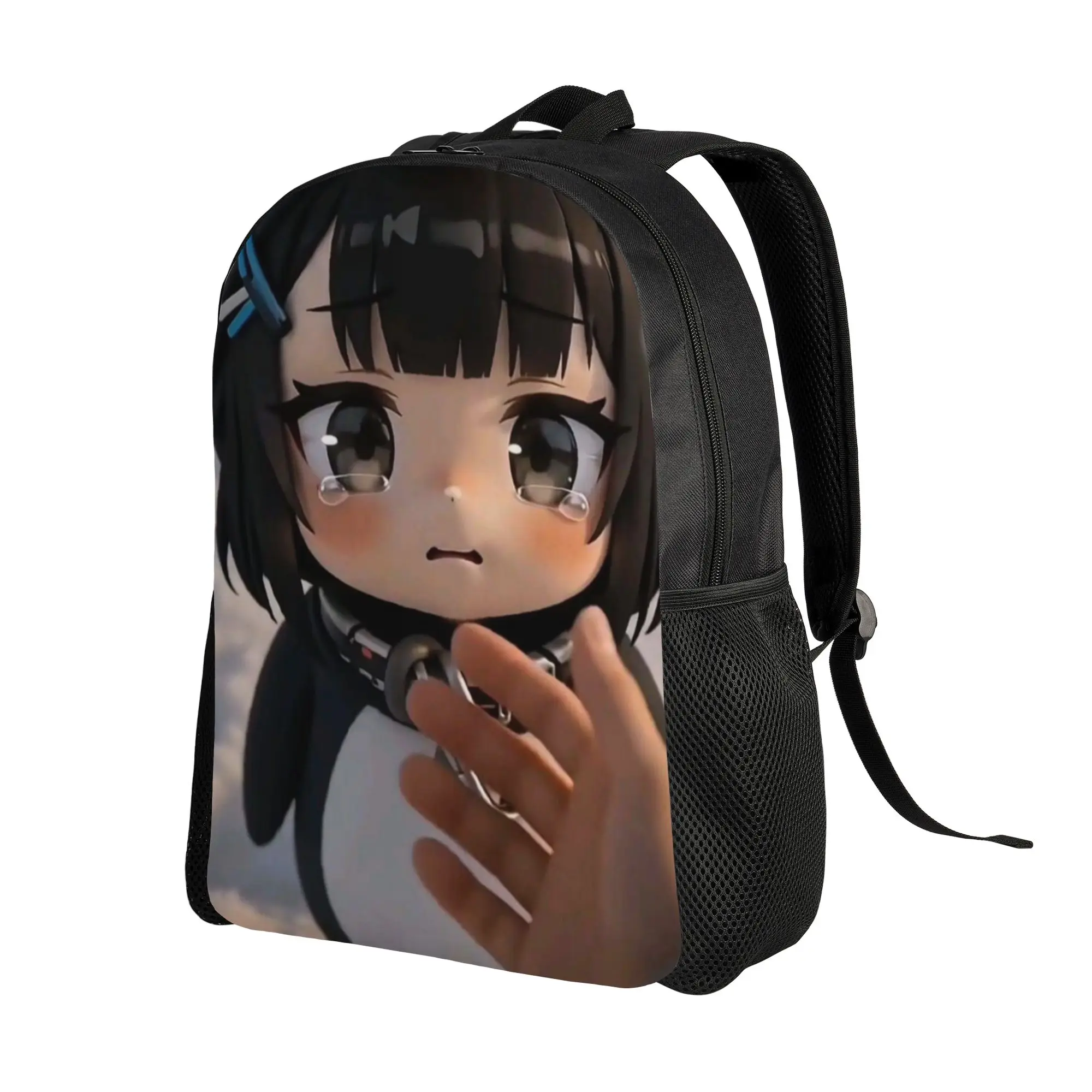 Back to school season gugu gaga Snow Scene Penguin Girl Soft Winter Cute Kawaii Portrait Backpack  For Women Portable Backpack