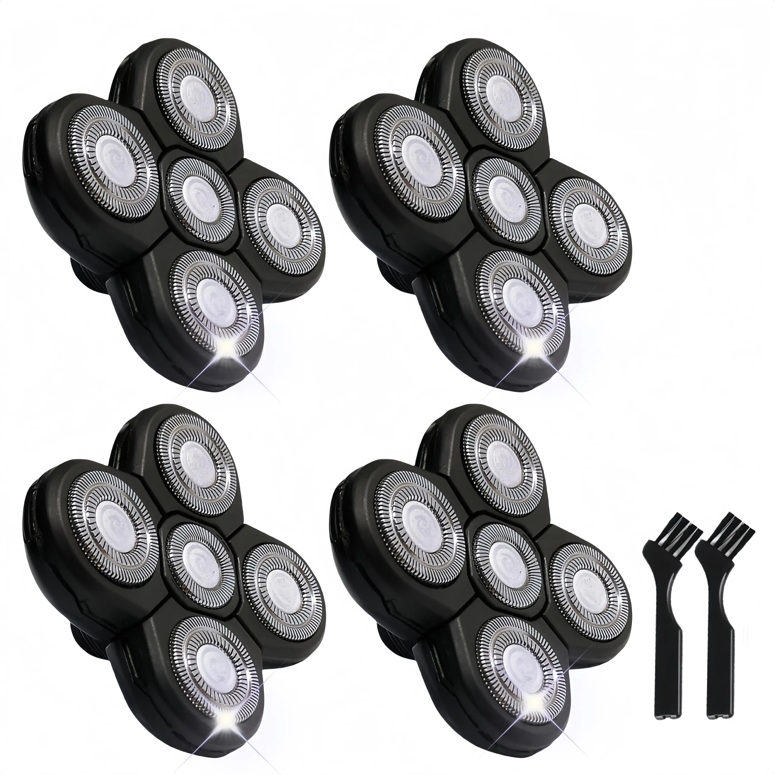 Replacement 5 Heads Electric Shaver Head Compatible with Flex Series Electric Shaver 5D Razor Replacement Shaving Heads