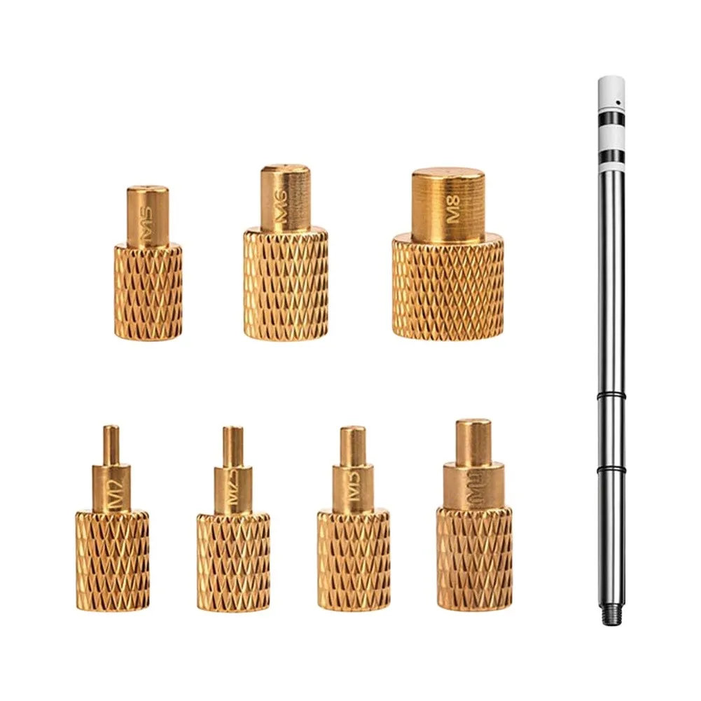 High-Purity Brass Hot Press-in Nozzle Kit For 3D Printing, Fast Heating Insert Nuts For Polylactic Acid ABS PC PP