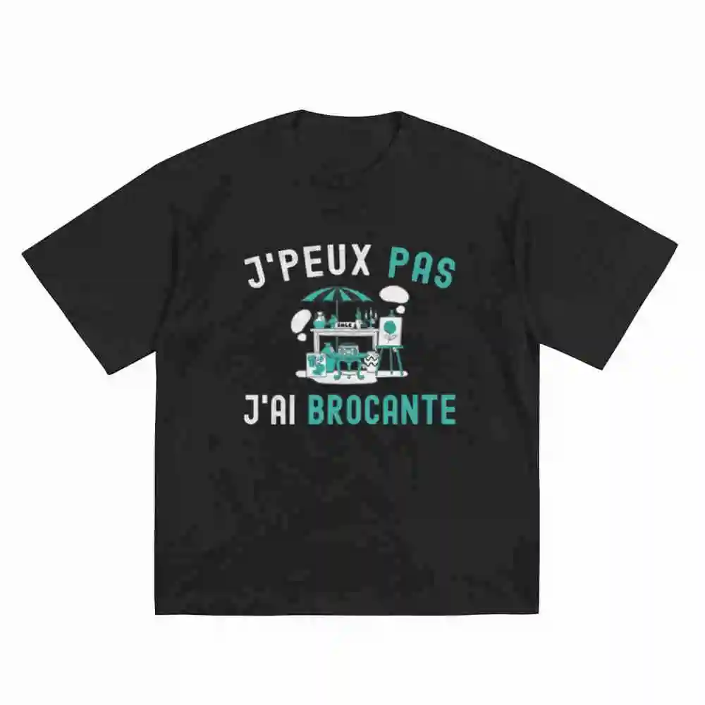 I Can't I Have Flea Market Humorous Quote Short Sleeve Tee 100% Cotton T-Shirt