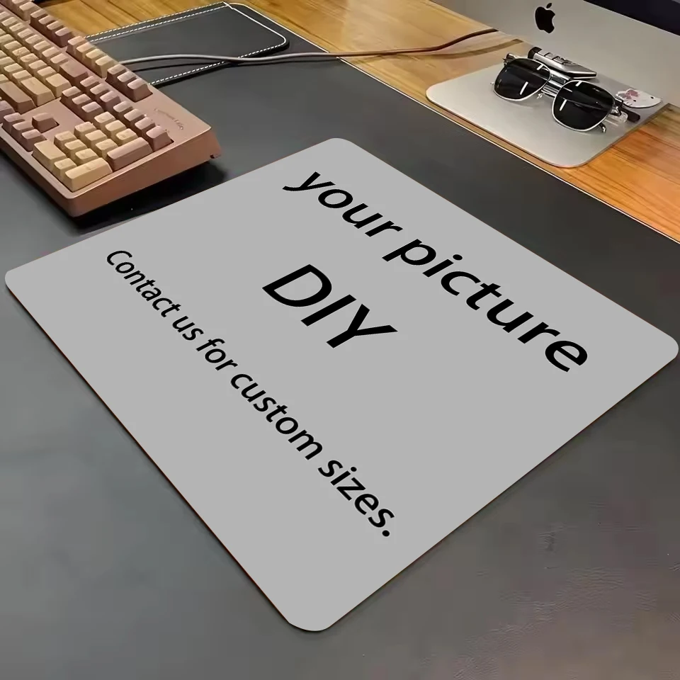 

Custom DIY mouse pad - Small Square Size, Color/Black, Stitched/Stitched-Edge Options Computer Desk Accessories for Gaming Mice