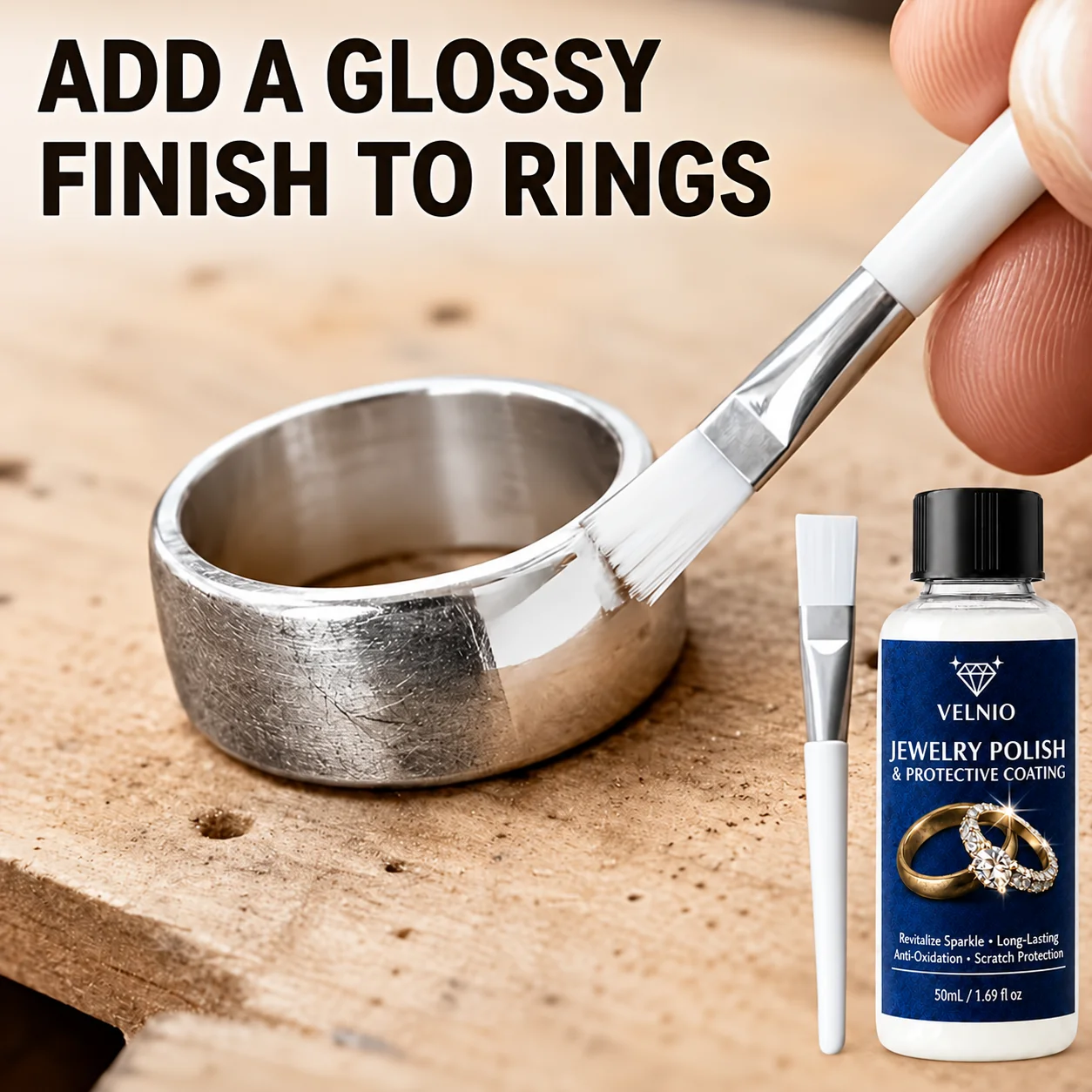Jewelry Polishing And Protective Coating for Earrings, Necklaces, Bracelets, And Rings, Long-Lasting Anti-Oxidation Formula Helps Reduce Tarnish And Scratches