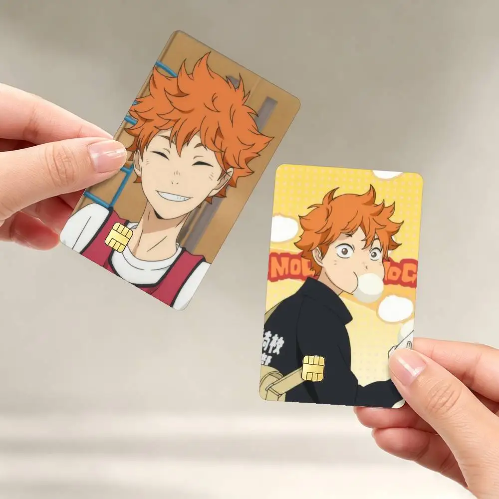 Anime S-Shoyo Hinata H-Haikyuu!! Sticker Film Tape Skin for Credit Card Debit Card Waterproof Stickers