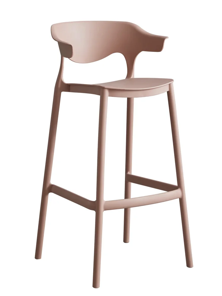 Bar chair, high chair, plastic chair, front desk chair, bar chair, stackable high chair