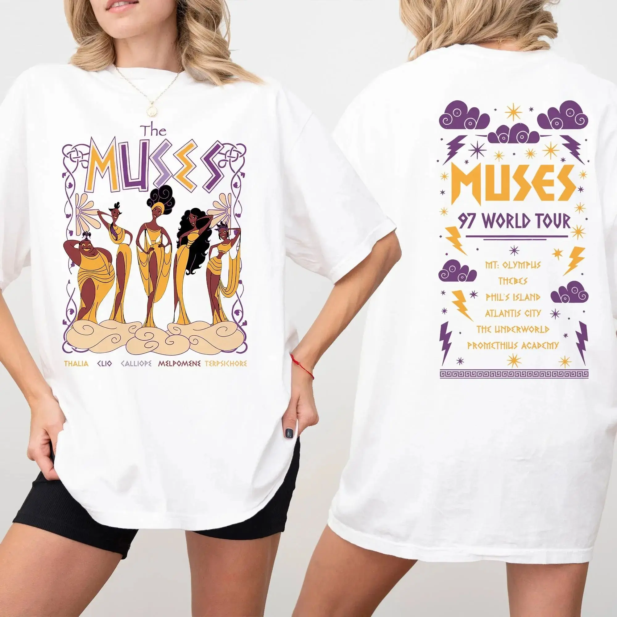 2026 Damen Retro Anime Cartoon T-Shirt Sommer Hercules The Muses 97 World Tour Komfort-Shirt Street Oversize Baumwoll-Sporttrikot – Detail 8