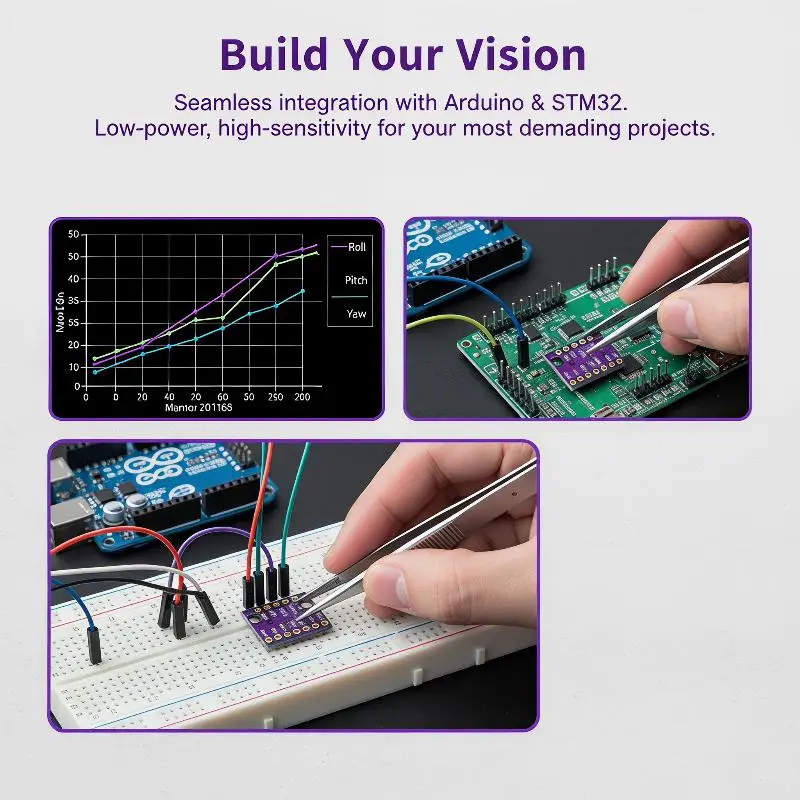 BMI160 Latest Accelerometer Gyroscope Module 1Set 6DOF Low Power Measurement Sensor for Portable Electronic Device DIY