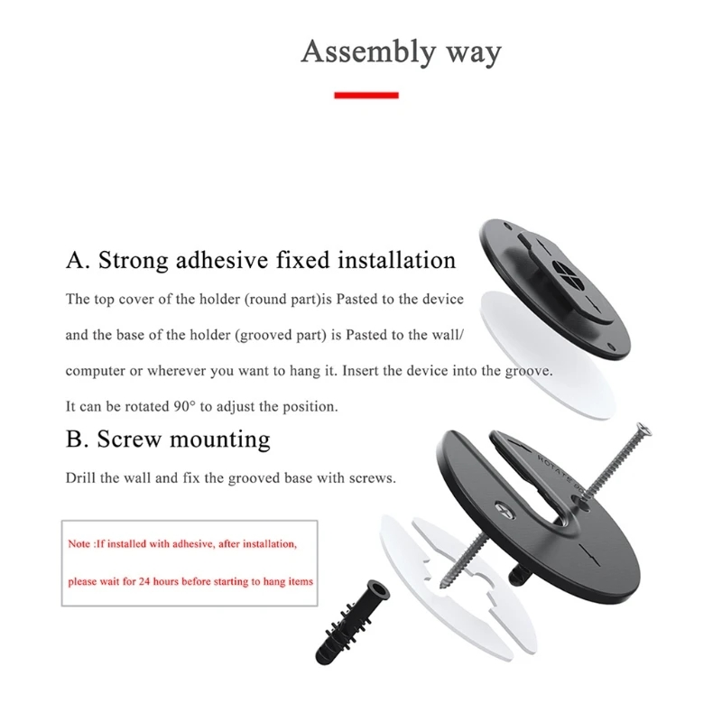 Support mural rotatif universel pour tablette, pour Support de lecteur électronique Kindle/routeur WI-FI/Xiao Mi/pour Huawei