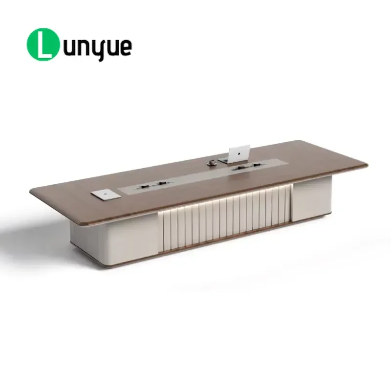 Modern Solid Wood Executive Conference Table Durable Eco Friendly Office Furniture for Home Hotel School Meeting Room