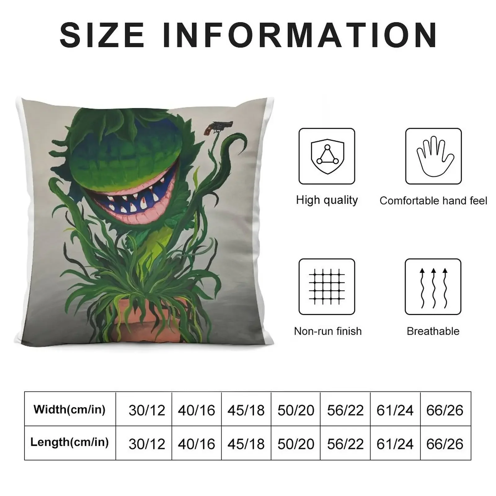 Fly trap plant human eating Throw Pillow Sofa Cushions Cover Decorative Sofa Cushion pillow