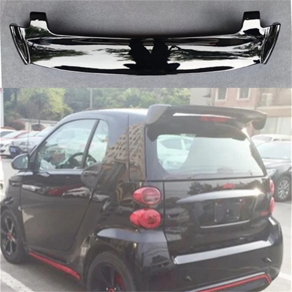 ABS Plastic Unpainted Rear Trunk Wing Rear Lip Spoiler For Merced-Benz Smart Fortwo Foufour 451 453 Spoiler 2009-2019