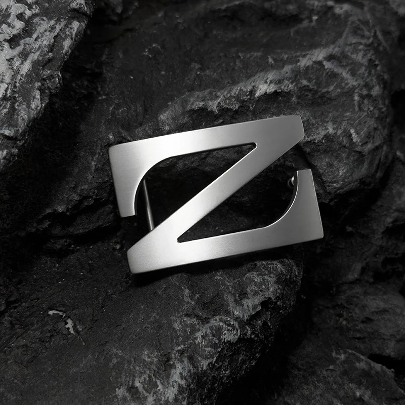 Simple Pure Titanium Belt Buckle Z Letters Inside Wear Smooth Belt Buckle Bare Plate Buckle Not Rust NOT Anllergic Belt Buckles