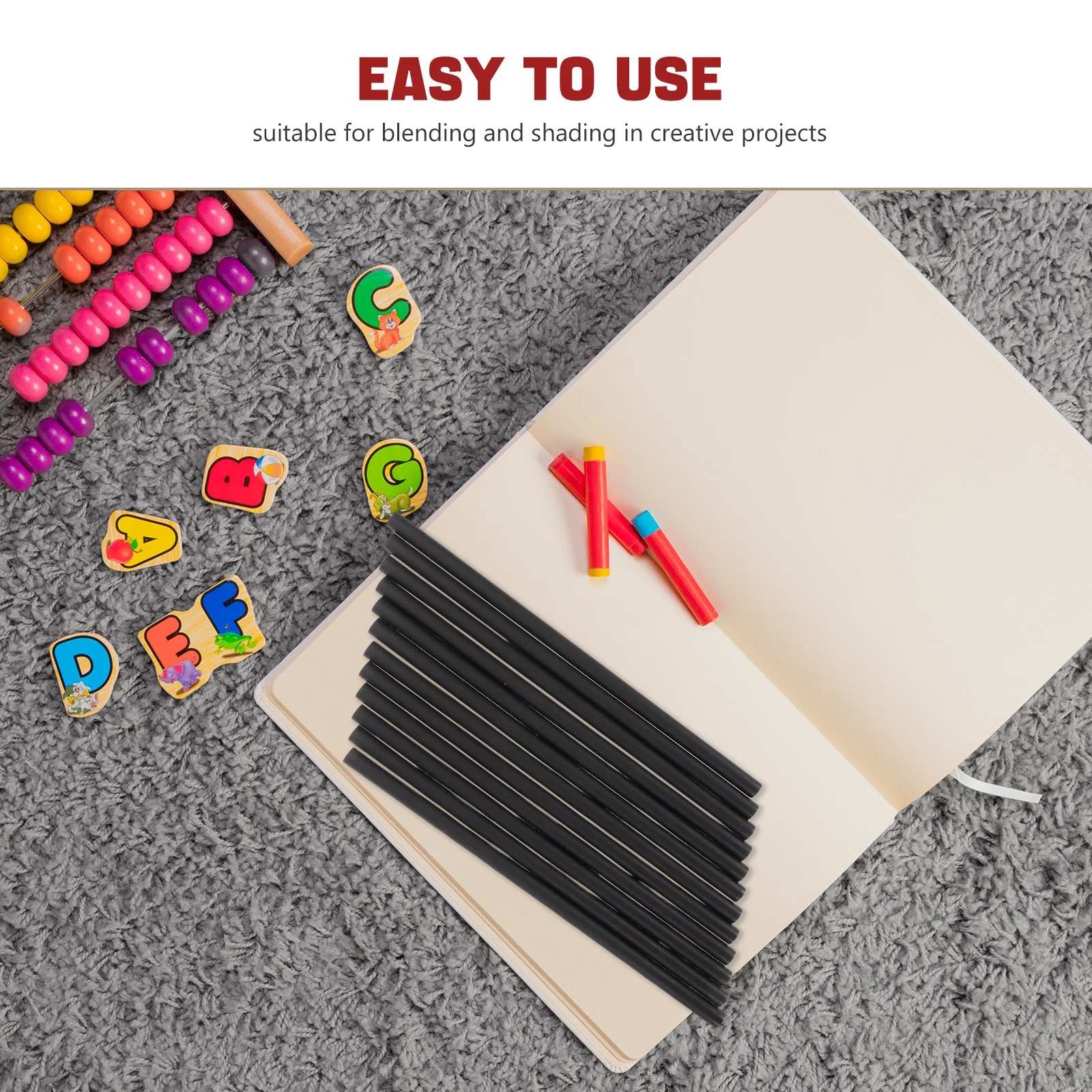 24 pçs lápis de cor multicolorido 7 em 1 vara redonda pintura chumbo preto madeira arco-íris desenho suprimentos