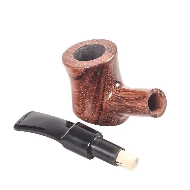 Small hammer pear wood pipe simple and elegant with a silky and smooth hand feel a portable dry wood pipe