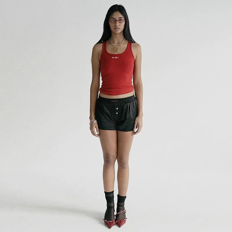 2025 Badblood Vest American Spice Girls Work Vest Camisole Women Letter Embroidery Slim Slim Top