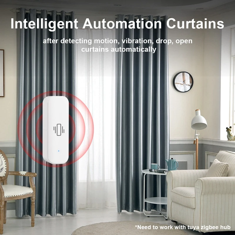 M11K-Tuya Smart Vibration Sensor Zigbee Tuya Sensor Monitor App Steuerung Sicherheit Schutz Zigbee Sensor Motion Shock Alarm