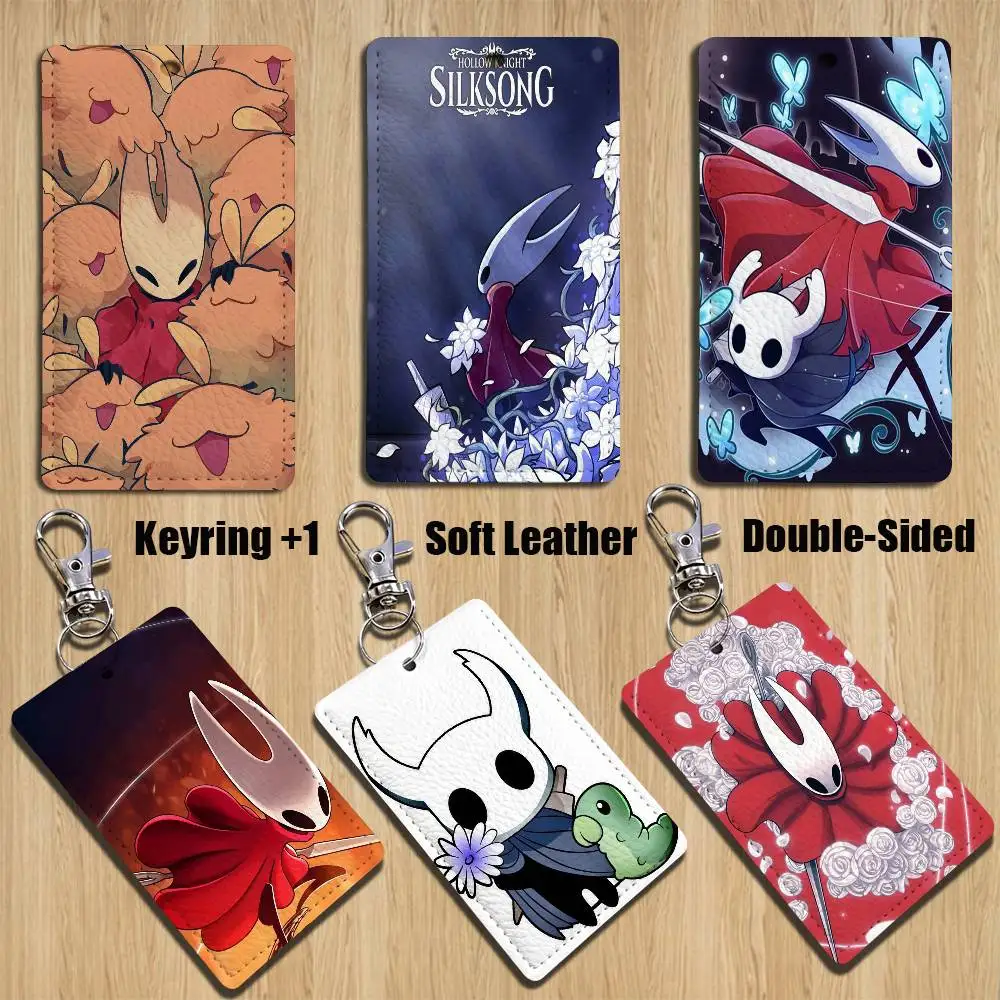 

Hollow Knight cool SilksongS Cartoon Singer Anime Card Keychain Fashion Pendant Bag ID Door Card Case Bus Card Cute Adult