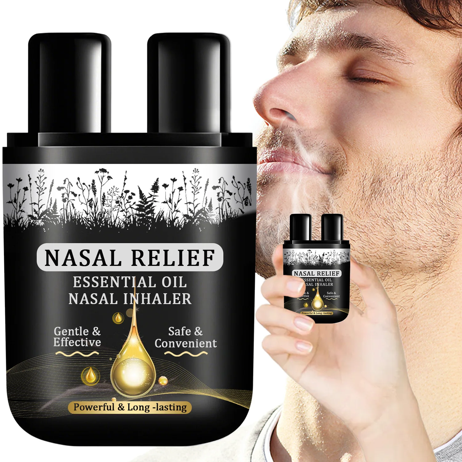 

Nasal Soothing Essential Oil Nasal Inhalation Stick - Provides Long-Term Relief for Nasal Congestion and Nasal Discomfort 10ml