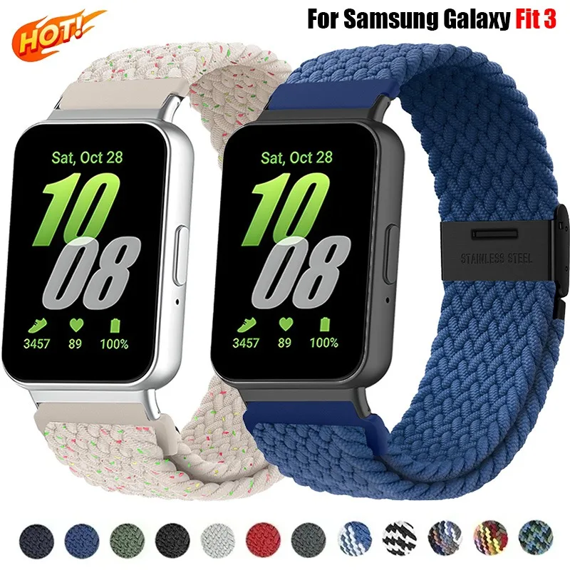 Nylonarmband für Samsung Galaxy Fit 3, geflochtenes Armband, Ersatzarmband für Samsung Galaxy Fit 3, Zubehör