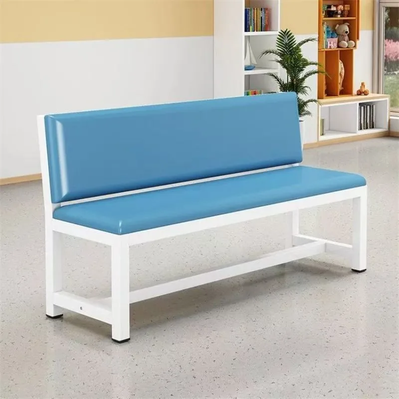 Bench chair, upholstery backrest chair, barbershop infusion sofa chair, waiting gym rest area, row of chairs, shoe change chairs
