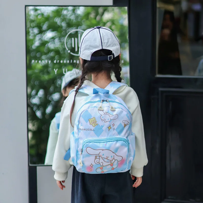 Sanrio Bag Cinnamoroll Backpack Schoolbag Kids Cute Kuromi Student High Capacity Cartoon Shoulder Bag Birthday Gifts Friends