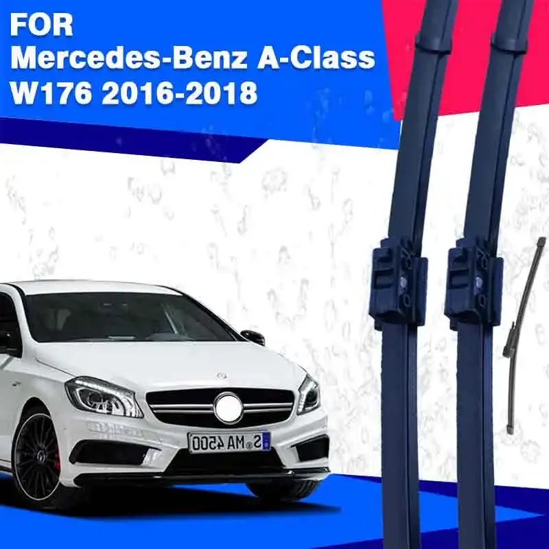 

Front Rear Wiper Blades For Mercedes Benz A Class W176 2016 2017 2018 A200 A180 Sport Window Windshield Winscreen Accessories