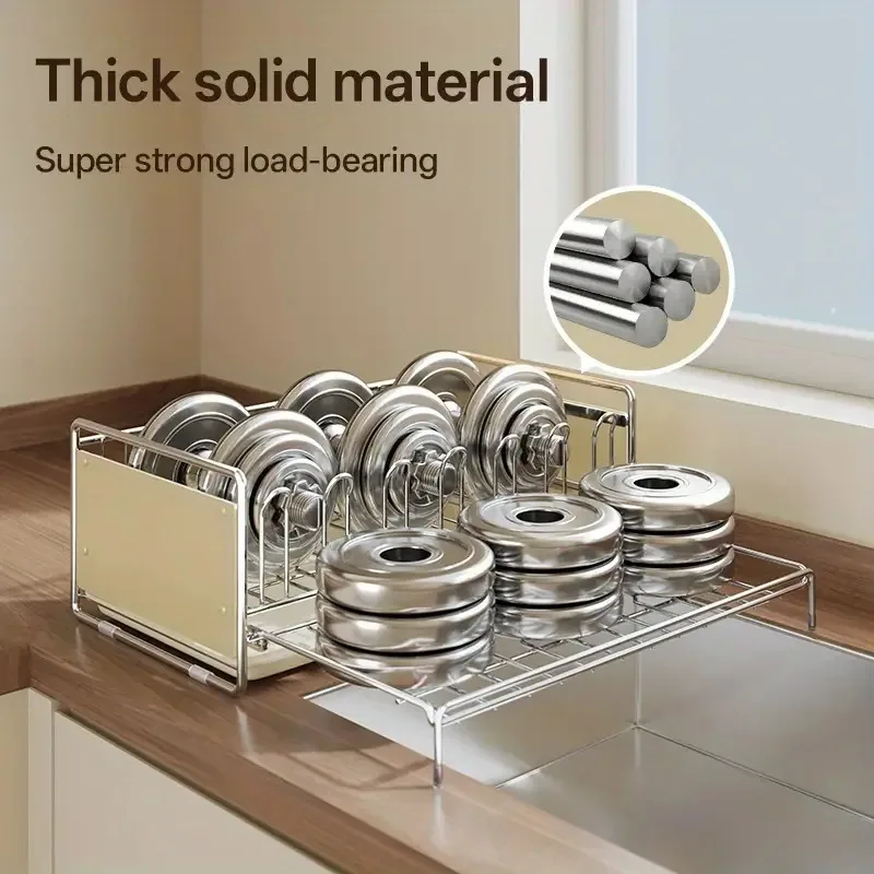 Expandable Kitchen Countertop Dish Rack with Cup Holder, Utensil Organizer and Cutting Board Stand, Sink Side Drying Rack