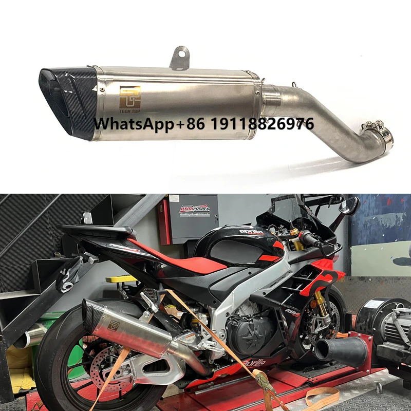 

Bulls Motorcycle for Aprilia RSV4 Factory TUONO V4 Slip-on Exhaust Link Pipe Titanium Alloy Muffler System Exhaust