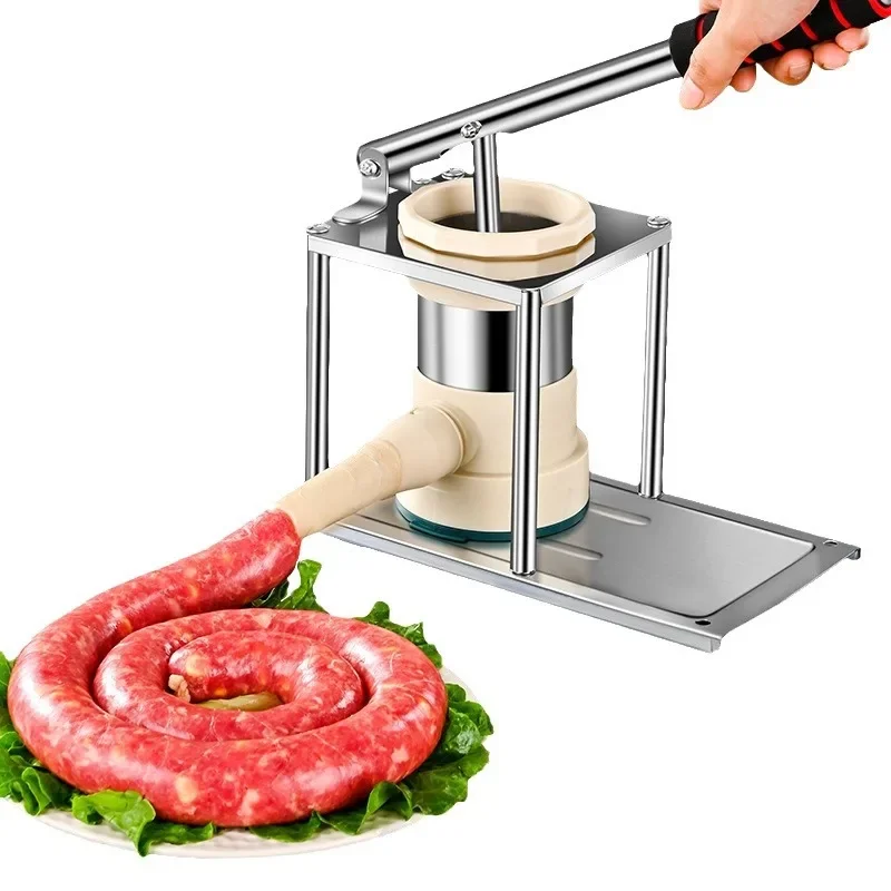 

Sausage Hand Push Enema Household Homemade Sausage Pig Small Sausage Enema Tool Stainless Steel Press Enema Machine