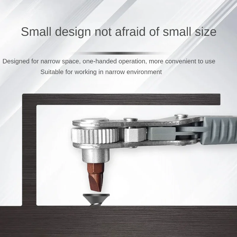 Jeu de tournevis à cliquet bidirectionnel multifonctionnel, acier au chrome vanadium, embout de mini tournevis, outils à main