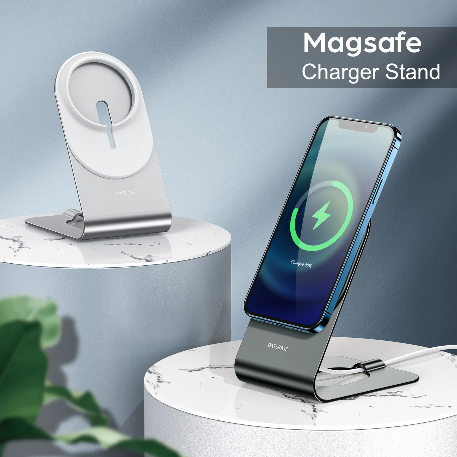 

Oatsbasf Metal Magnetic Phone Stand for iPhone 17 16 15 Pro Max Only Phone Holder no Wireless Charger Stand Phone Holder Bracket