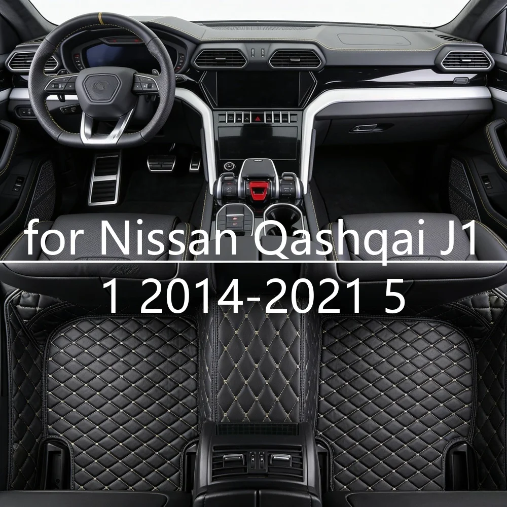 3D-Vollumfassende, maßgefertigte Fußmatten für Nissan Qashqai J11 2014-2021, 5-Sitzer, TPE, verschleißfest, wasserdicht, EV-Auto-Innenraum-Fußmatten 2G258